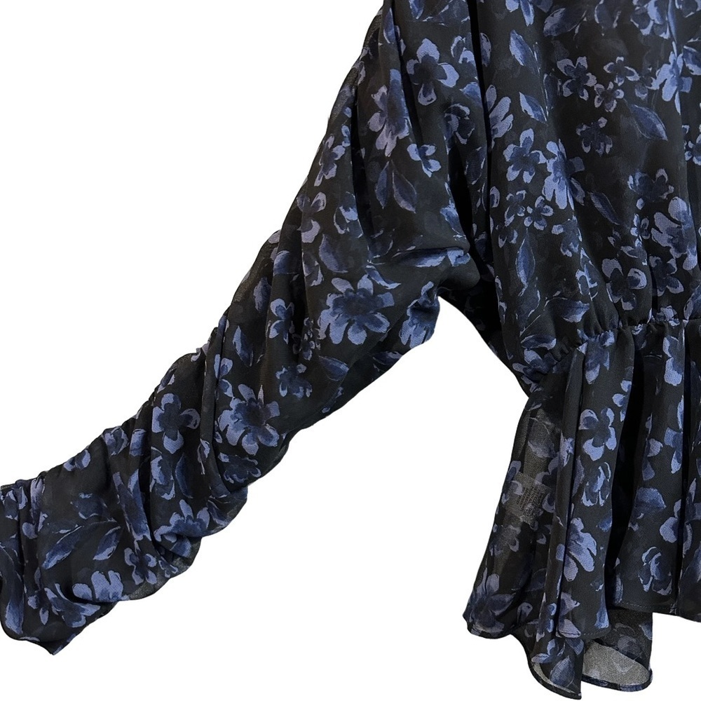 MISA Los Angeles Kesara Floral Peplum Top XS Romantic Date Night Blouse NWOT - Picture 4 of 12